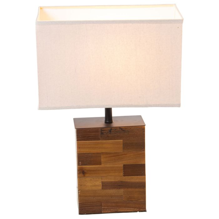 Lámpara de mesa Alexandra House Living Marrón Madera 60 W 38 x 51 x 18 cm 5