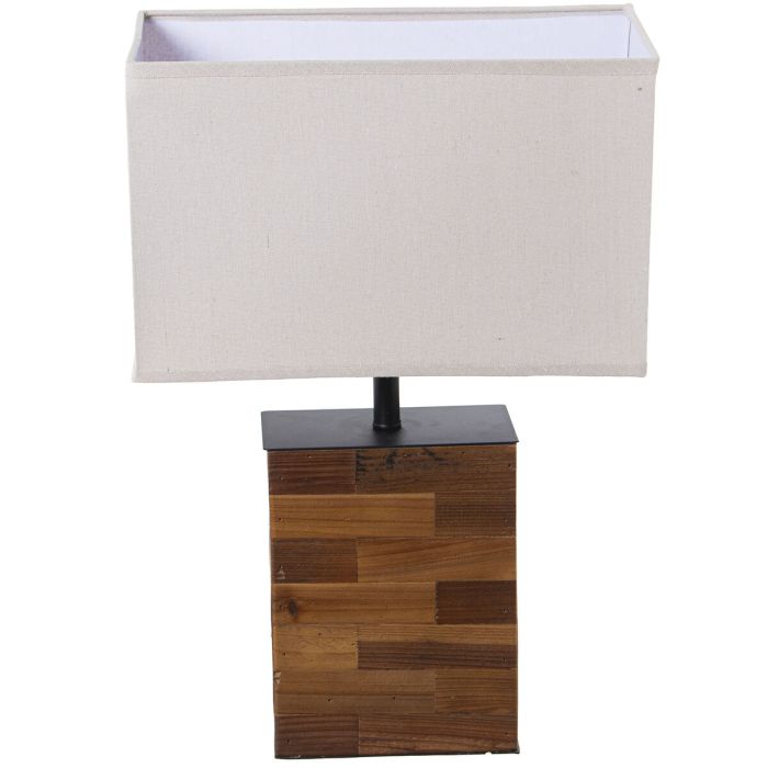 Lámpara de mesa Alexandra House Living Marrón Madera 60 W 38 x 51 x 18 cm 1