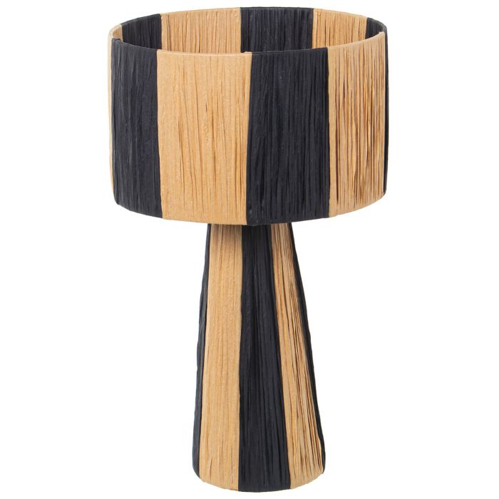 Lámpara de mesa Alexandra House Living Marrón Negro Natural Ratán Fibra natural 60 W 25 x 41 x 25 cm