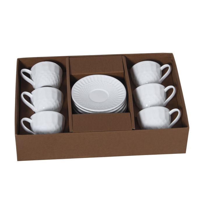 Juego de 6 Tazas de Café Alexandra House Living Porcelana 90 ml 1