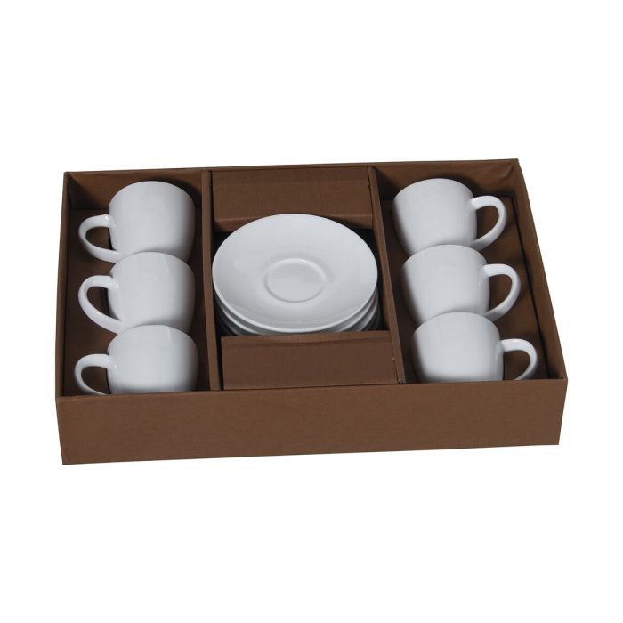 Juego de 6 Tazas de Café Alexandra House Living Porcelana 90 ml 1