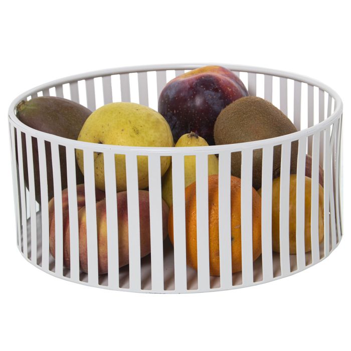 Frutero Alexandra House Living Blanco Metal 22 x 9 cm 3