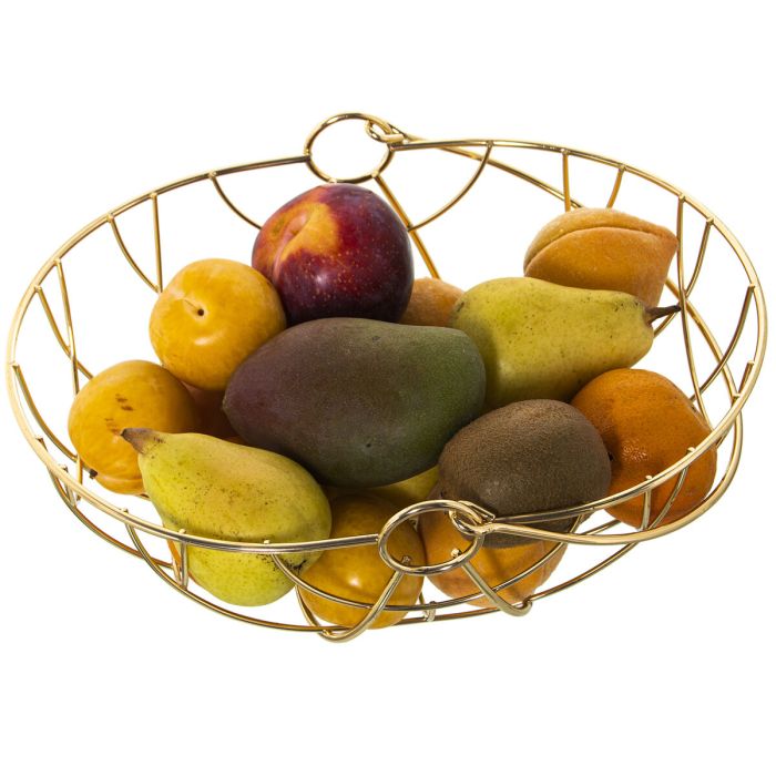 Frutero Alexandra House Living Dorado Metal 29 x 22 x 12/24,5 cm 3