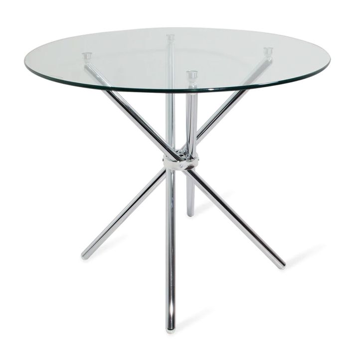 Mesa de Comedor Alexandra House Living Gris Cristal 100 x 76 x 100 cm