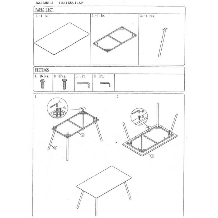 Mesa de Comedor Alexandra House Living Blanco Metal 140 x 75 x 80 cm 1