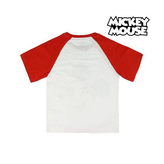 Camiseta de Manga Corta Infantil Mickey Mouse 73484 Blanco 1