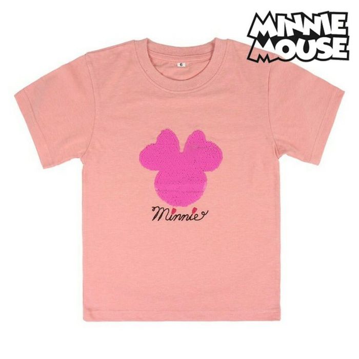 Camiseta de Manga Corta Infantil Minnie Mouse 73716 Rosa 5
