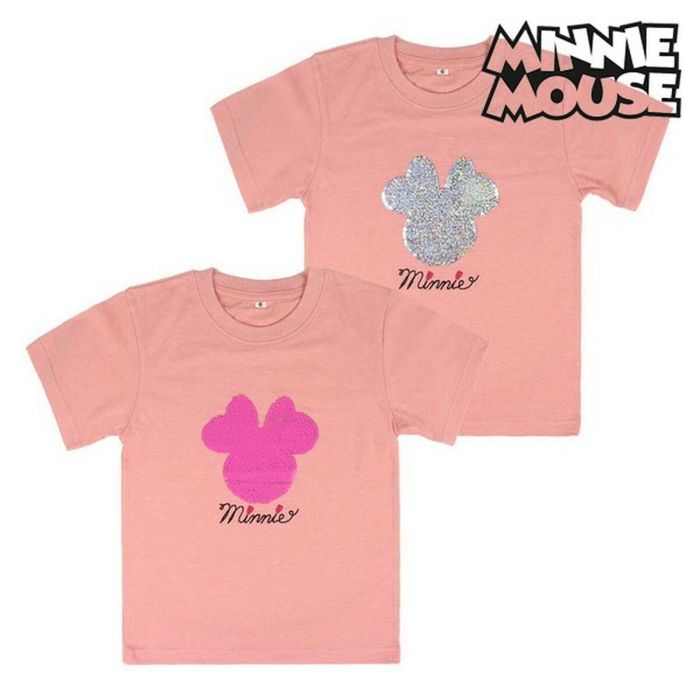 Camiseta de Manga Corta Infantil Minnie Mouse 73716 Rosa 4
