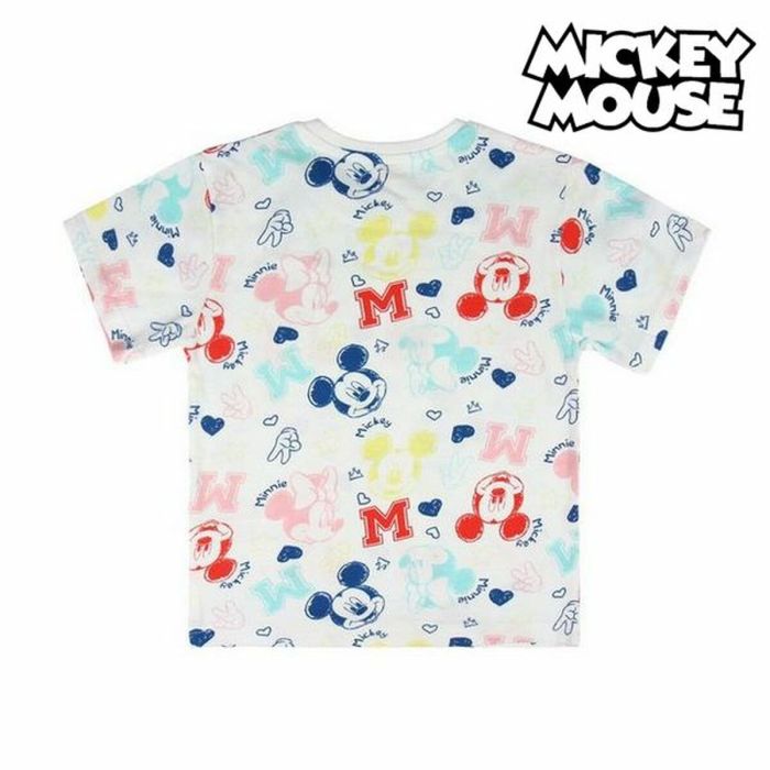 Camiseta de Manga Corta Infantil Mickey Mouse 73717 Blanco 1