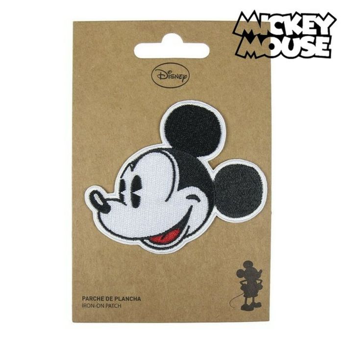Parche Mickey Mouse Negro Blanco Poliéster (9.5 x 14.5 x cm) 1