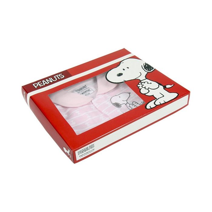 Pelele de Manga Corta para Bebé Snoopy 74582 Rosa 3