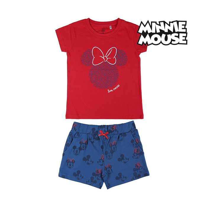 Conjunto de Ropa Minnie Mouse Rojo Azul Gris