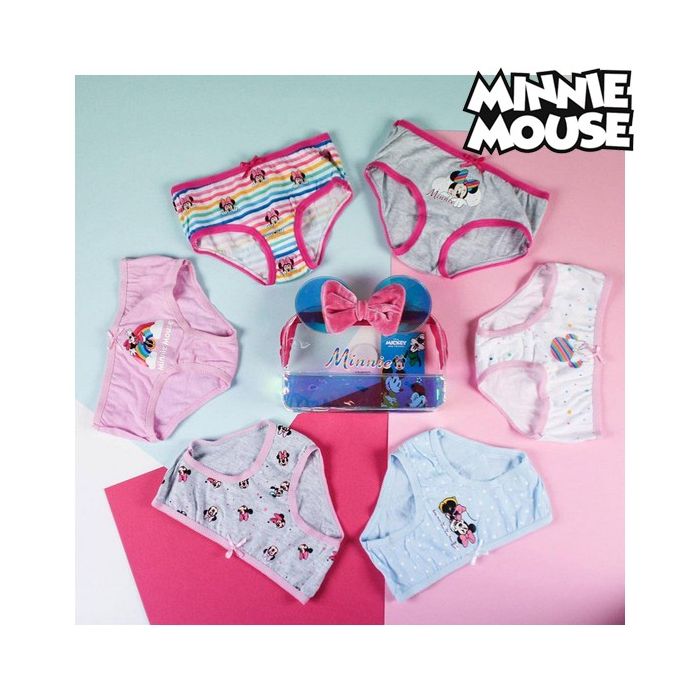 Pack de Braguitas para Niña Minnie Mouse Rosa (6 pcs) 1