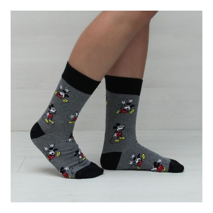 Calcetines Mickey Mouse Adulto Gris 1