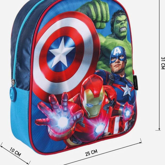 Mochila Escolar 3D The Avengers Azul 25 x 31 x 10 cm 6