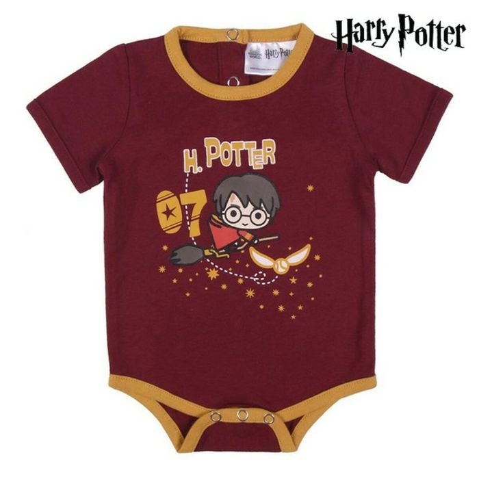 Pelele de Manga Corta para Bebé Harry Potter Gris Rojo (2 uds) 6