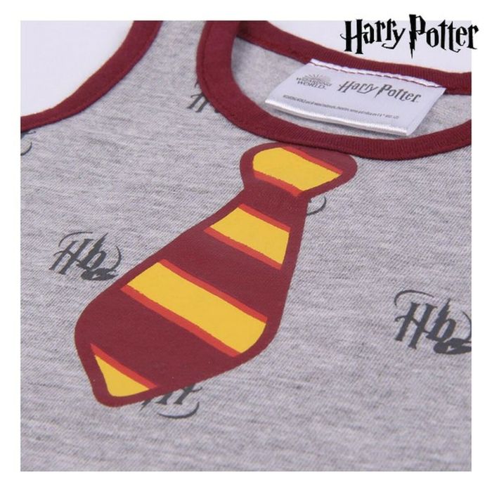 Pelele de Manga Corta para Bebé Harry Potter Gris Rojo (2 uds) 1