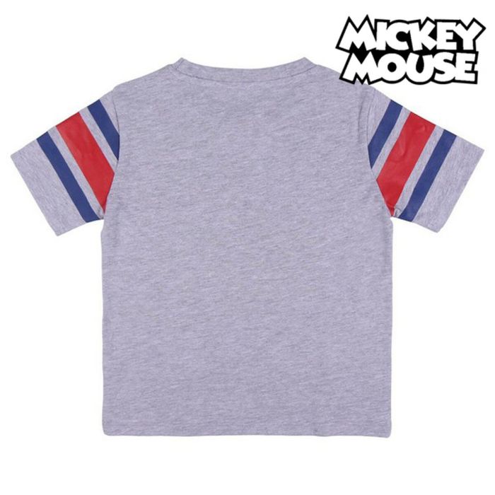 Camiseta de Manga Corta Infantil Mickey Mouse Gris 4