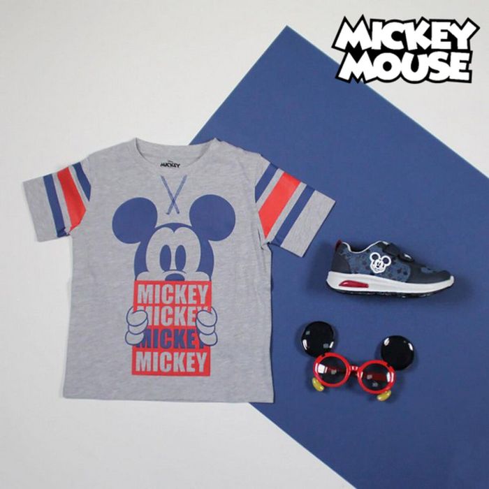 Camiseta de Manga Corta Infantil Mickey Mouse Gris 2