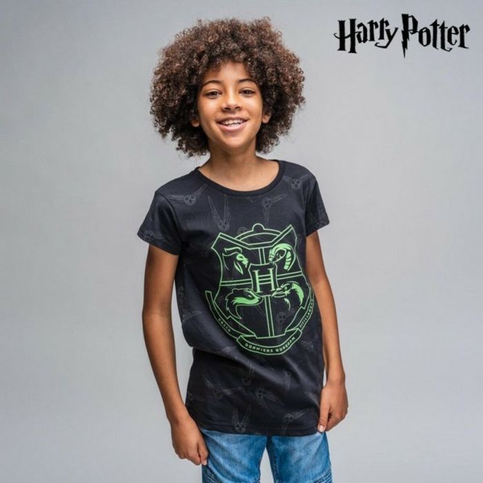 Camiseta de Manga Corta Infantil Harry Potter Gris 5
