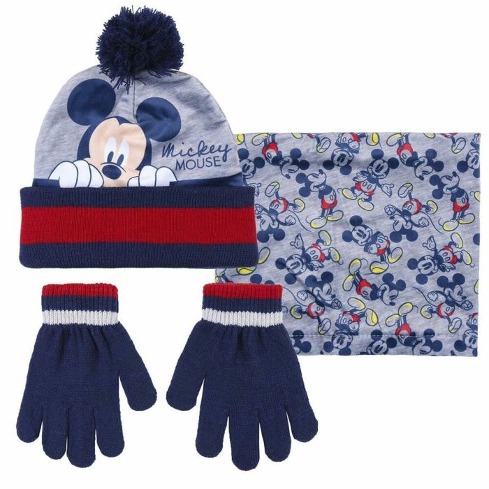 Gorro, Guantes y Braga de Cuello Mickey Mouse Gris 0 Gorro, Guantes y Braga de Cuello Mickey Mouse Gris 0
