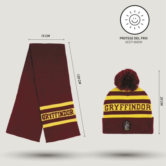 Gorro, Bufanda y Guantes Harry Potter Rojo 4 Gorro, Bufanda y Guantes Harry Potter Rojo 4