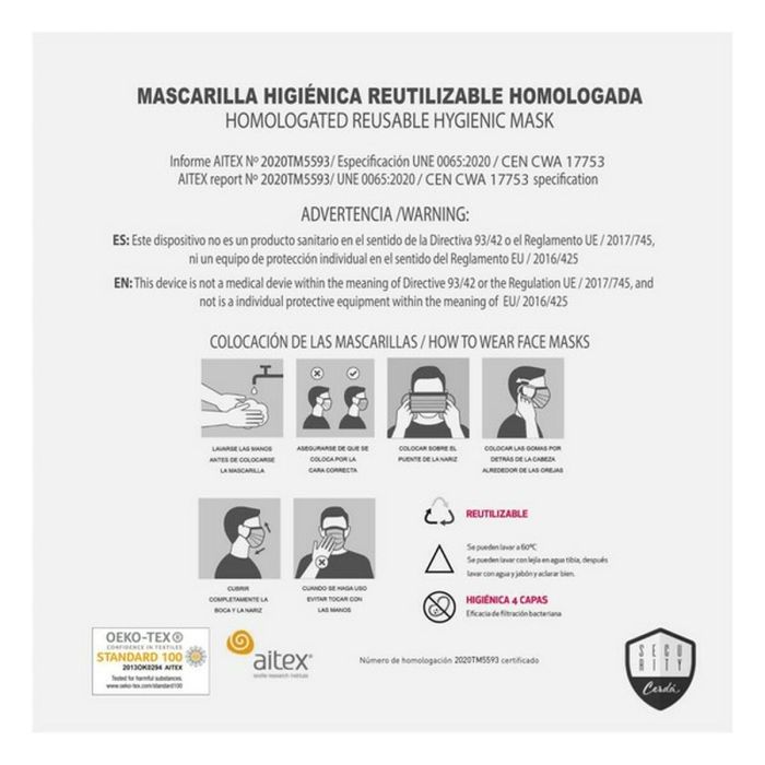 Mascarilla Higiénica The Mandalorian + 11 Años Verde 1 Mascarilla Higiénica The Mandalorian + 11 Años Verde 1