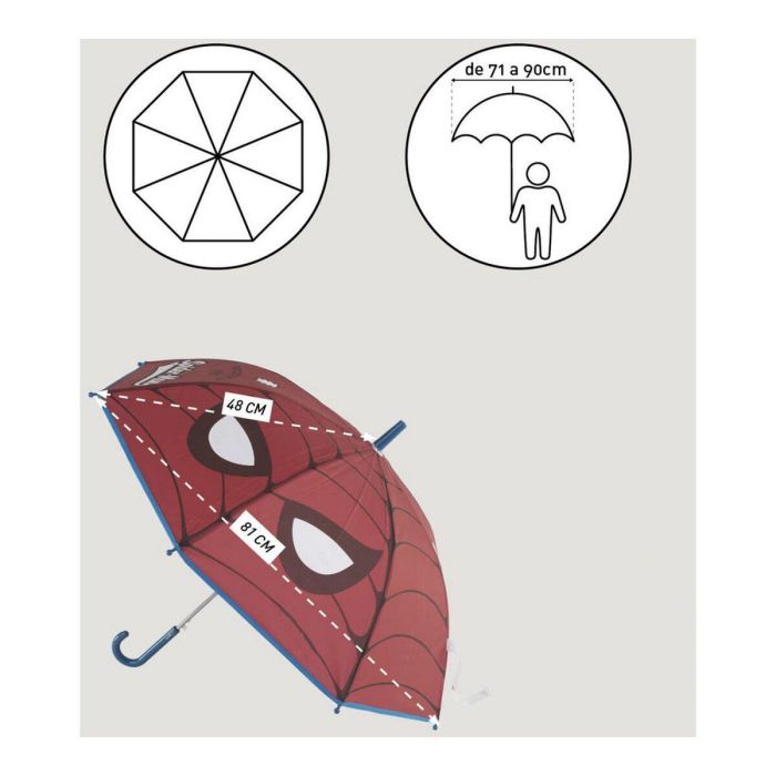 Paraguas Automático Spiderman Rojo (81 cm) 1