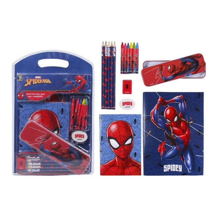 Set de Papelería Spiderman 2100003564 Rojo (16 pcs) Set de Papelería Spiderman 2100003564 Rojo (16 pcs)