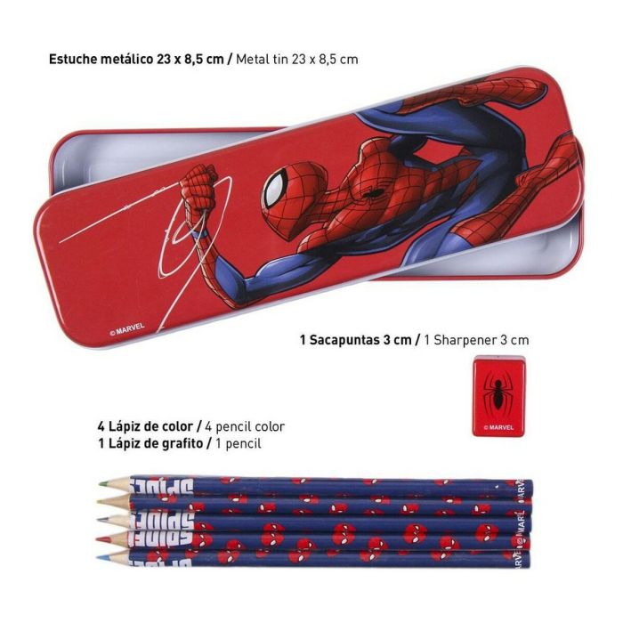 Set de Papelería Spiderman 2100003564 Rojo (16 pcs) 2 Set de Papelería Spiderman 2100003564 Rojo (16 pcs) 2