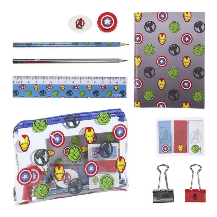 Set papelería escolar avengers