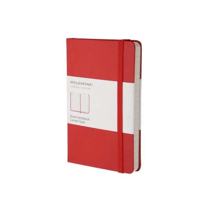 Libreta Clasica Tapa Dura Roja L (13X21Cm) Rayada Moleskine QP060R