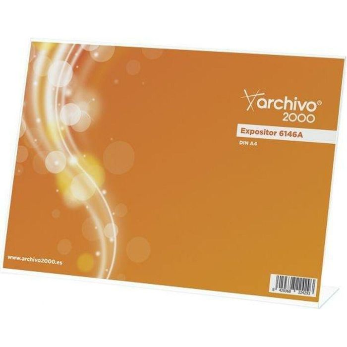 Archivo 2000 Expositor Sobremesa Archivo 2000 "Premium" En Forma De L Din A4 Horizontal Espesor 3 mm 65x300x215 mm Archivo 2000 Expositor Sobremesa Archivo 2000 "Premium" En Forma De L Din A4 Horizontal Espesor 3 mm 65x300x215 mm