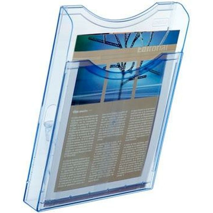 Archivo 2000 Expositor Mural Archiplay 1 Compartimento Din A4 Vertical 35x235x300 mm Azul Transparente