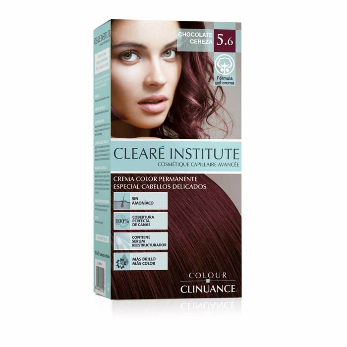 Coloración Permanente en Crema Clearé Institute Colour Clinuance Nº 5.6-chocolate cereza
