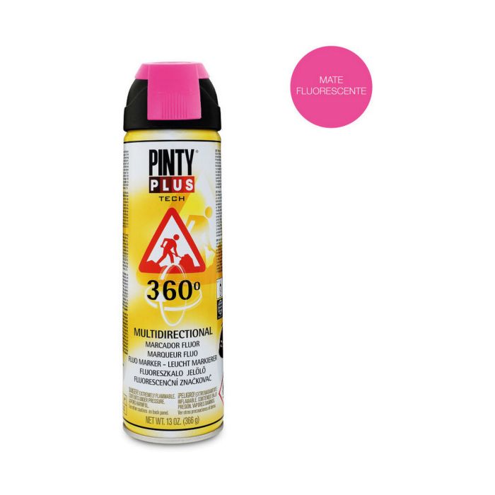 Pintura en spray Pintyplus Tech T184 366 ml 360º Fucsia 1