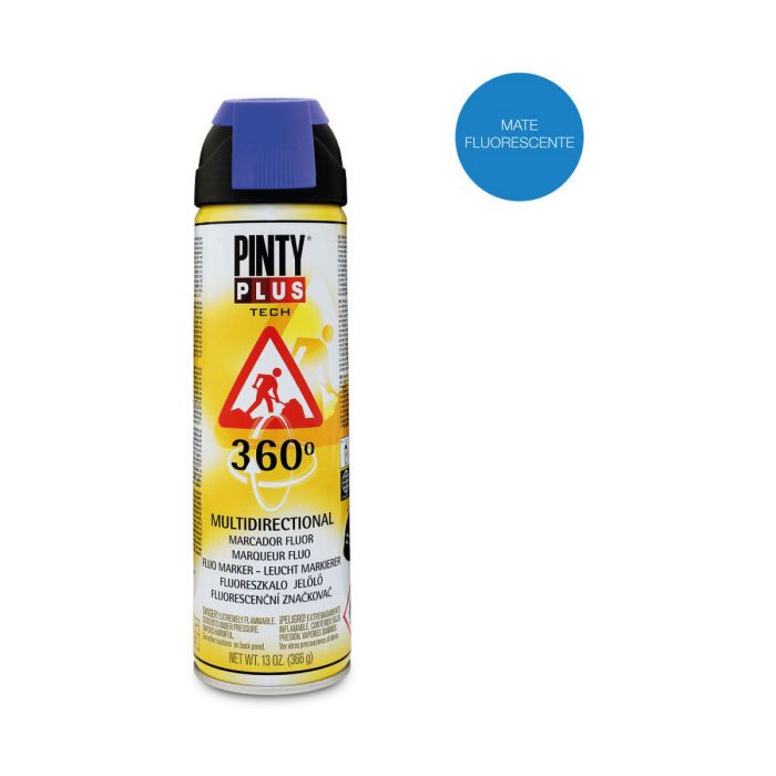 Pintura en spray Pintyplus Tech T118 366 ml 360º Azul 1