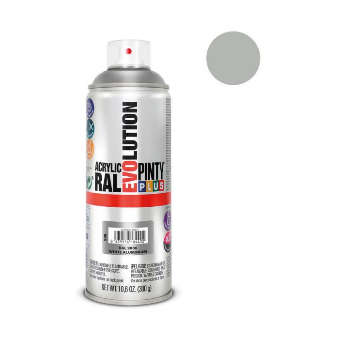 Pintura en spray Pintyplus Evolution RAL 9006 White Aluminium 300 ml 1