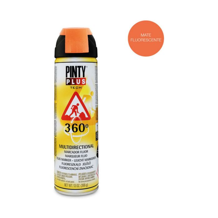 Pintura en spray Pintyplus Tech T143 366 ml 360º Naranja 1