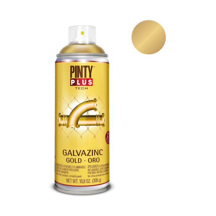 Pintura en spray Pintyplus Tech Galvazinc G151 400 ml Oro 1