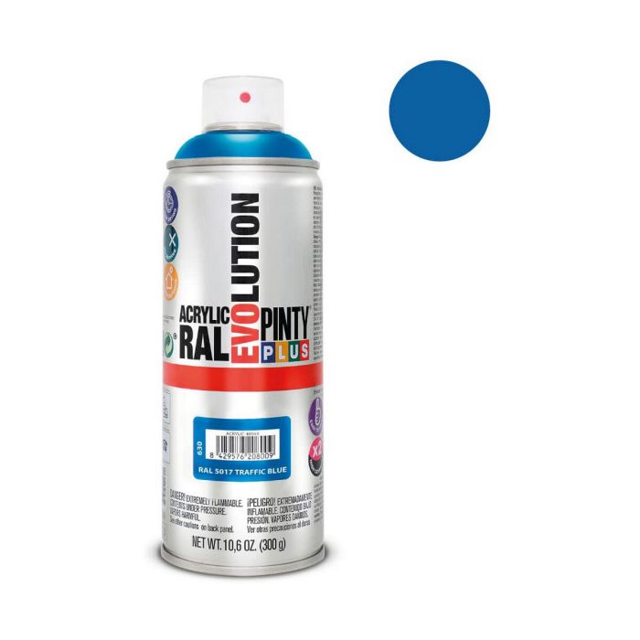 Pintura en spray Pintyplus Evolution RAL 5017 300 ml Traffic Blue 1