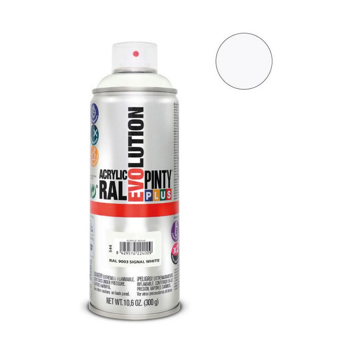 Pintura en spray Pintyplus Evolution RAL 9003 Signal White 300 ml 1