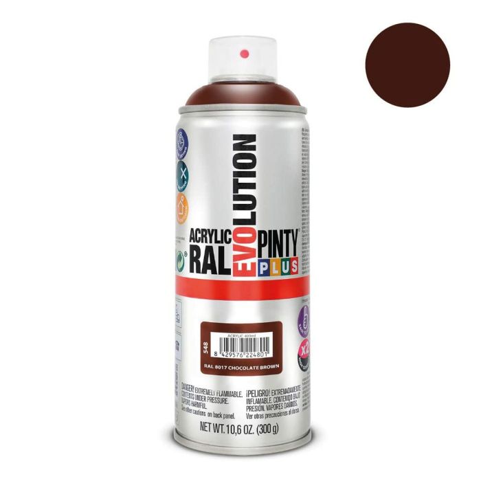Pintura en spray Pintyplus Evolution RAL 8017 300 ml Chocolate 1