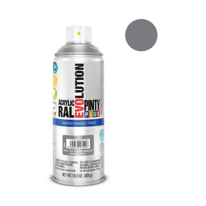 Pintura en spray Pintyplus Evolution RAL  7012 Base de agua Basalt Grey 300 ml 1