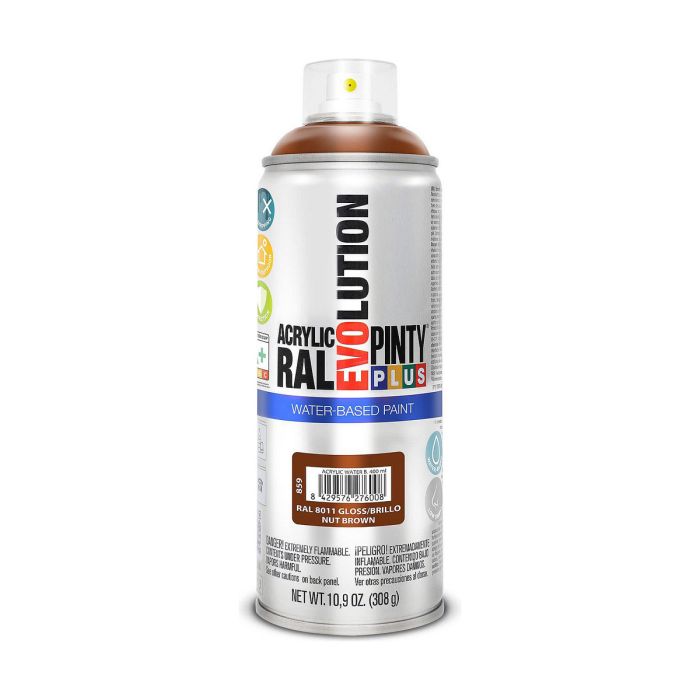 Pintura en spray pintyplus evolution water-based 520cc ral 8011 pardo nuez