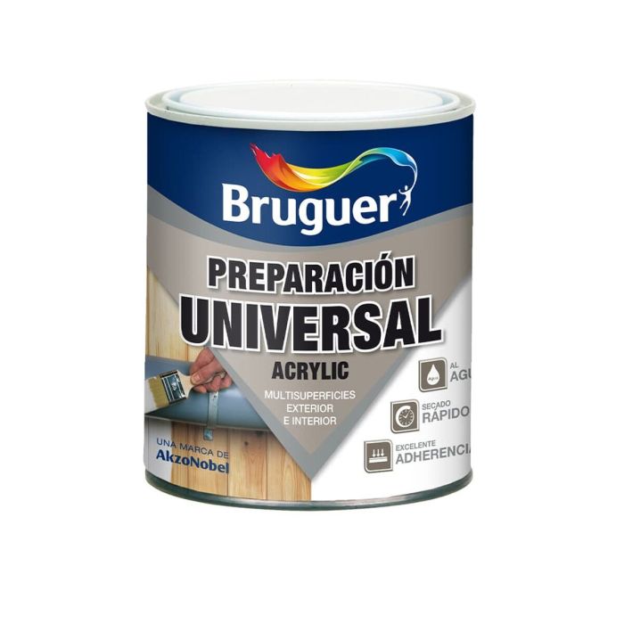Preparación de superficies Bruguer 5120577 Universal Acrílico Imprimación Blanco 750 ml Mate