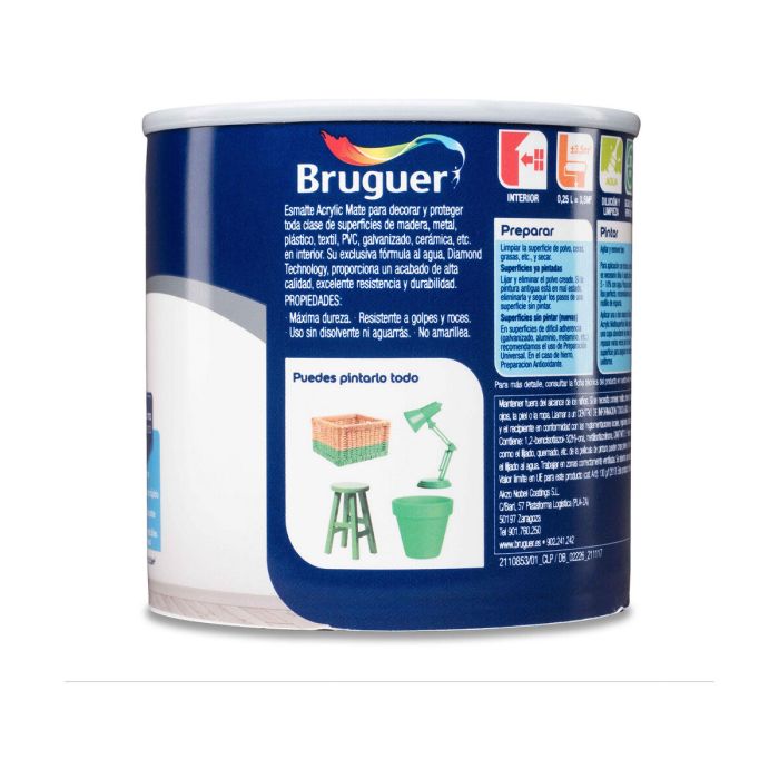 Esmalte acrílico Bruguer 5160685 250 ml Permanent White Mate 8