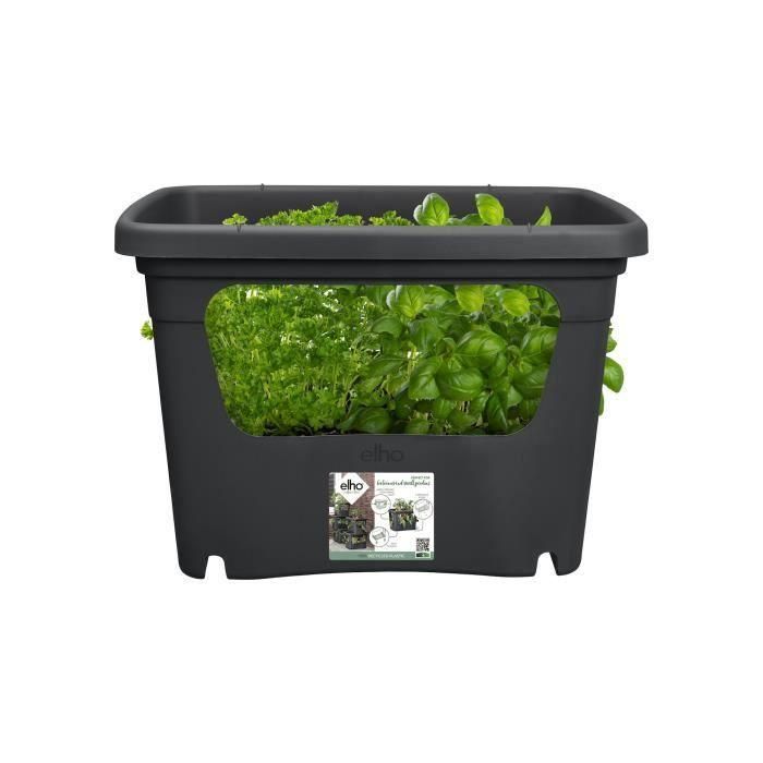 ELHO - Maceta - Green Basics Stack & Grow Large - Living Black - Exterior - L 35.1 x W 50.9 x H 35.7 cm 2 ELHO - Maceta - Green Basics Stack & Grow Large - Living Black - Exterior - L 35.1 x W 50.9 x H 35.7 cm 2