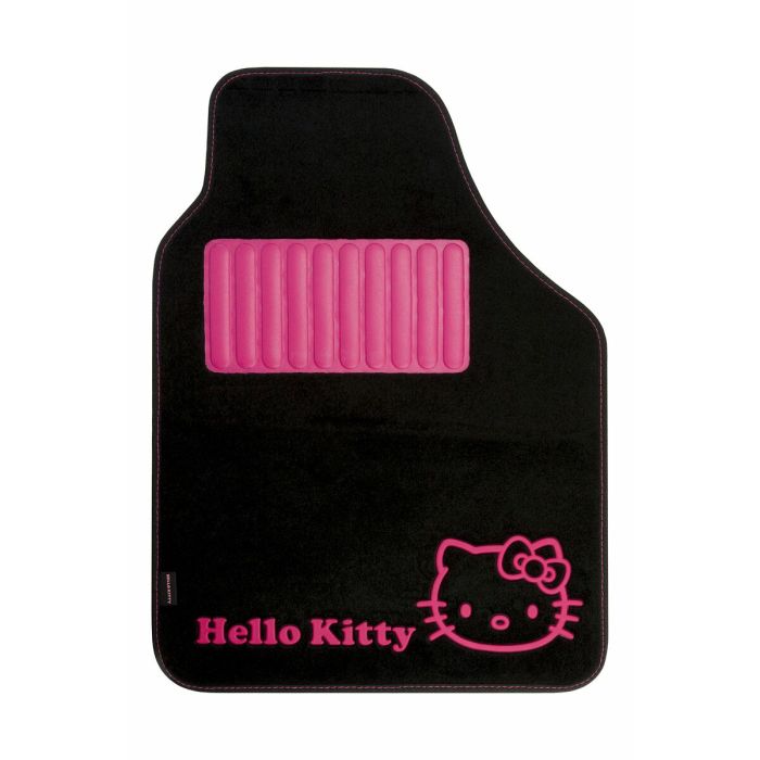 Set de Alfombrillas para Coche Hello Kitty Negro Rosa (4 pcs) 2