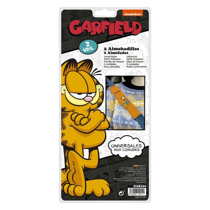Almohadillas para Cinturón de Seguridad GAR102 Naranja Garfield 1